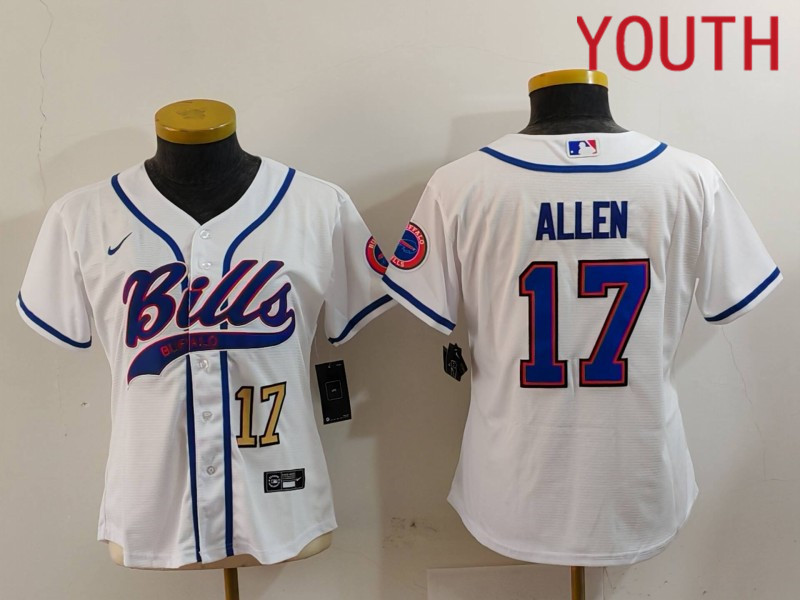 Youth Buffalo Bills #17 Allen White Joint Name 2024 Nike Limited NFL Jersey style 9121